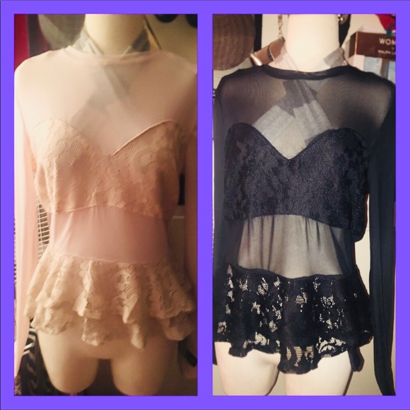 Tops - Meshed & Lace Tops 🌹Blk-L🌹Pink-M